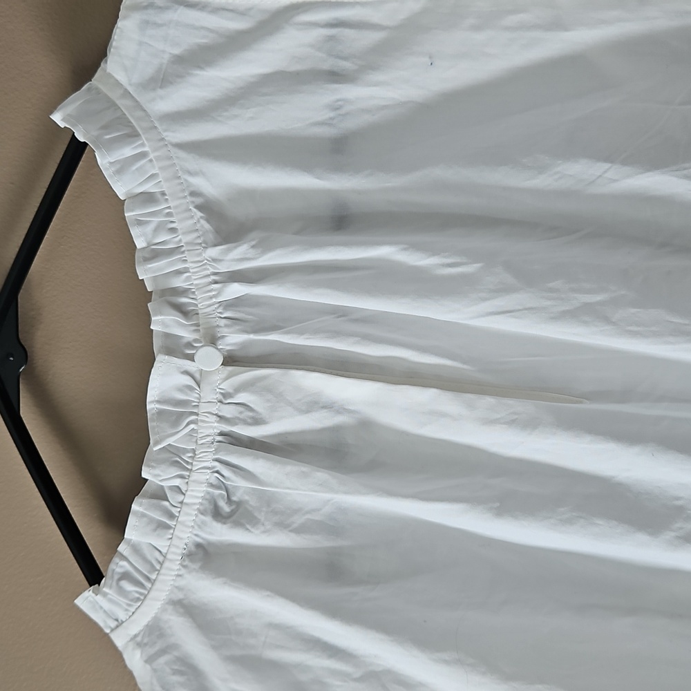 J. Crew White Ruffle Sleeve Dress - Picture 6 of 10